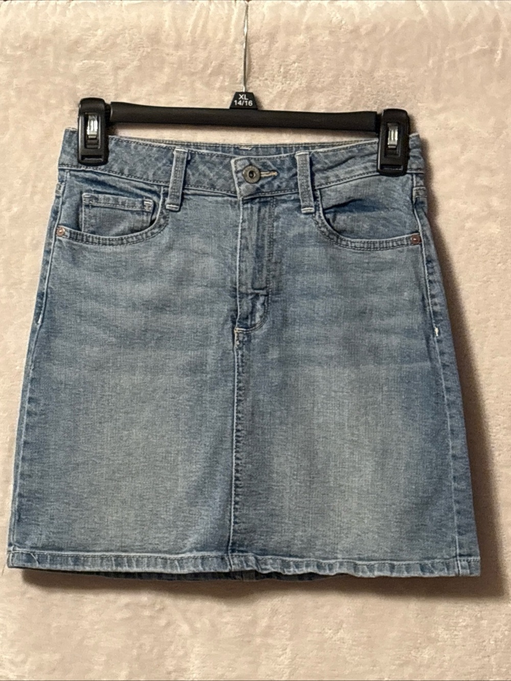 Arizona Jean Company Light Wash Denim Mini Skirt